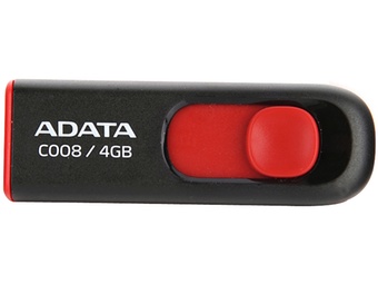 威刚（ADATA）C008 U盘（黑红）（4GB）