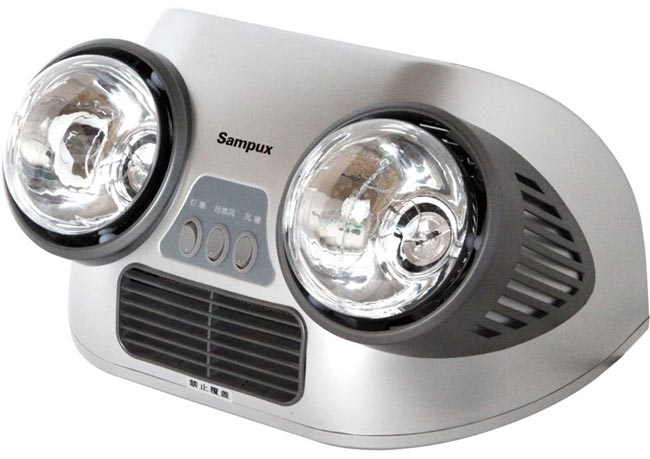 桑普(sampux)yfd1601m-b两灯壁挂风结合浴霸